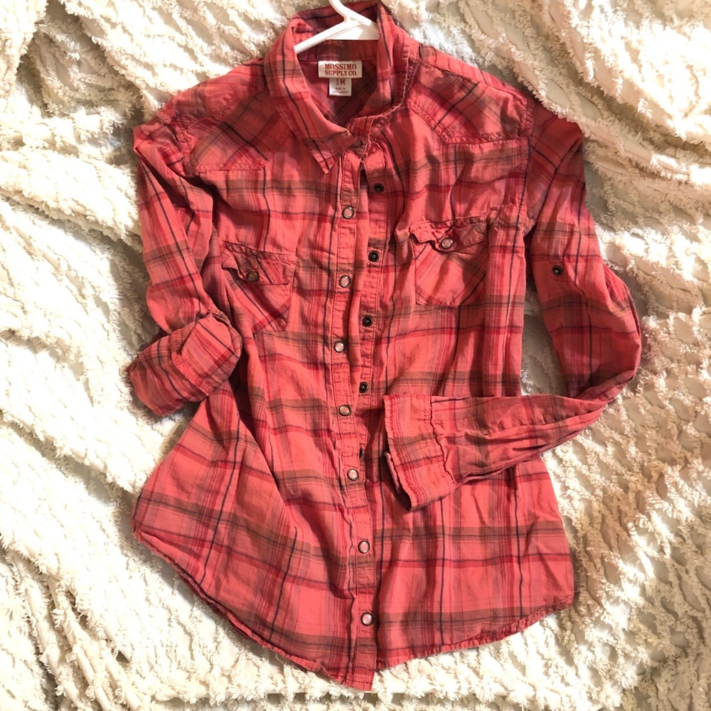 Plaid Long Sleeve Button Down